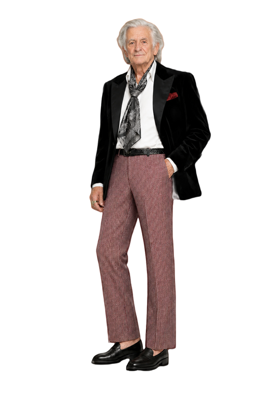 1970s Red Wool Trousers - Model