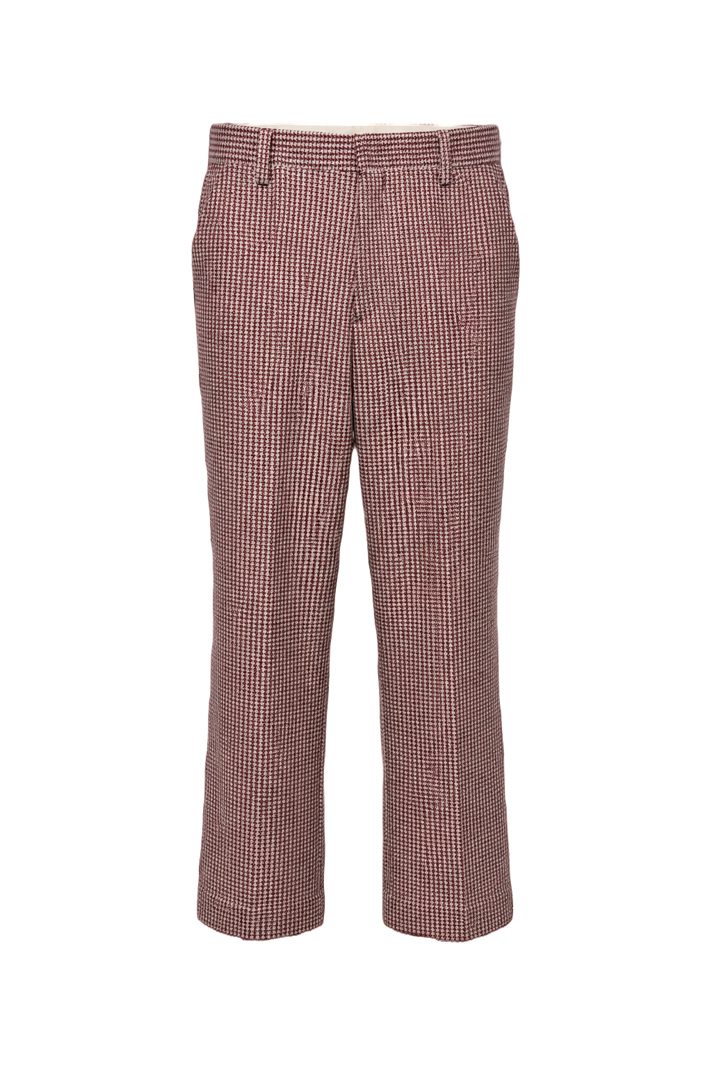 1970s Red Wool Trousers - Front View