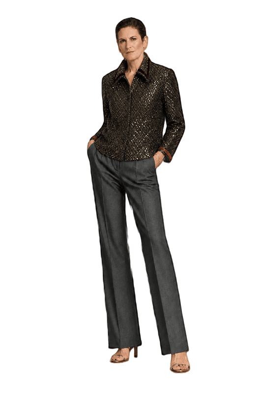 2000s Black Sequins Jacket - Model