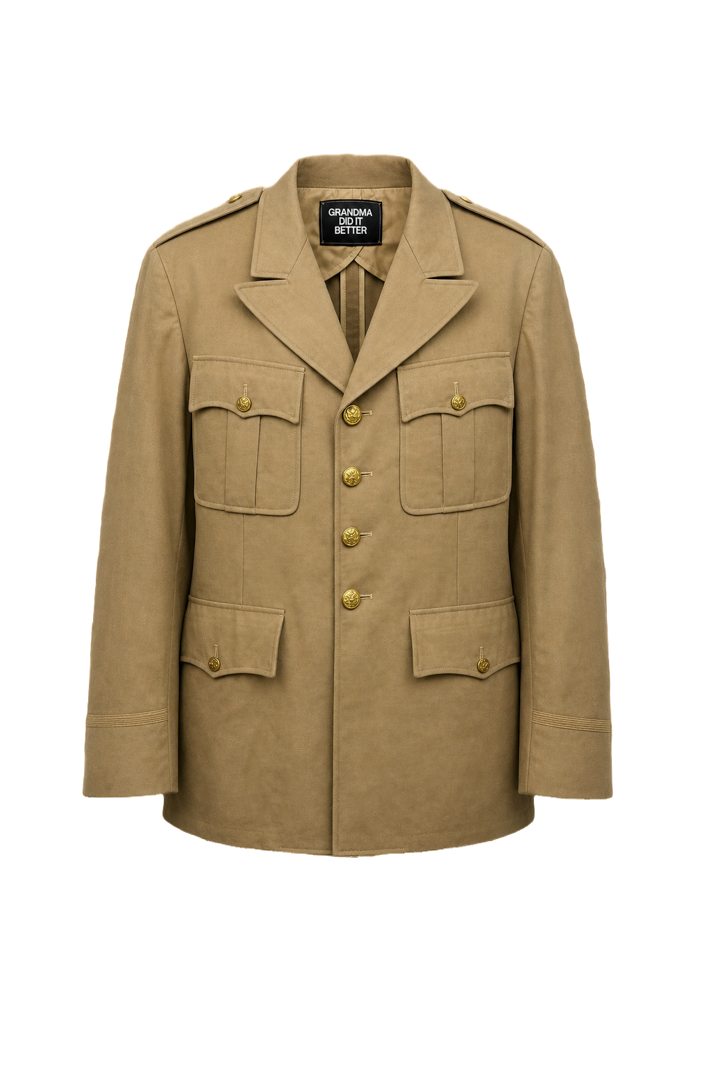 1940s Tan Cotton Jacket - Front View