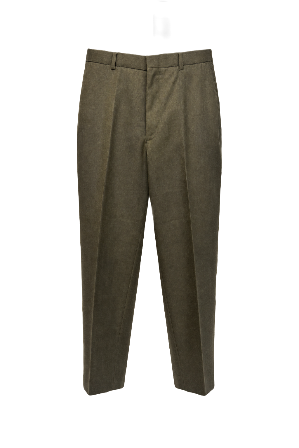 1940s Olive Green Wool Trousers - Front View