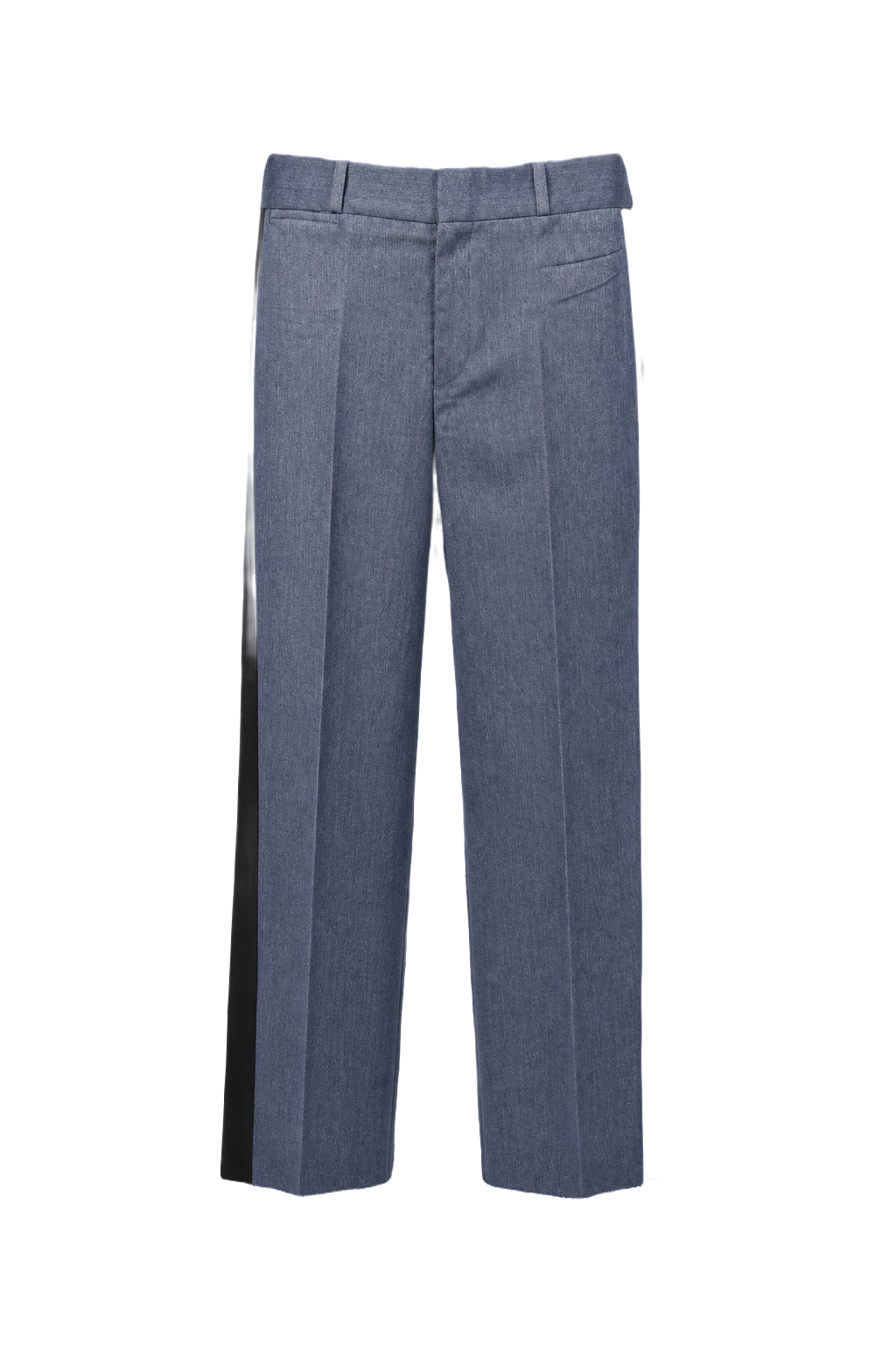 1940s Blue Wool Blend Trousers - Front View