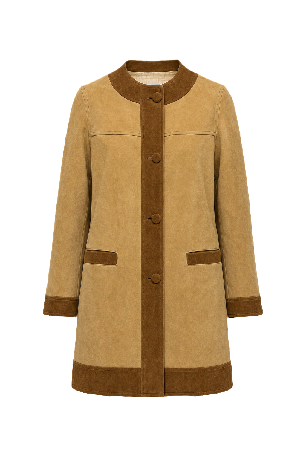 1960s Beige Cotton Jacket - Front View