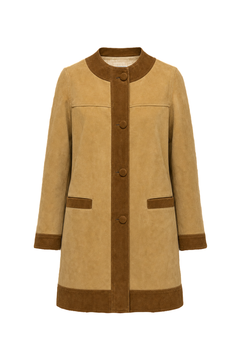 1960s Beige Cotton Jacket - Front View