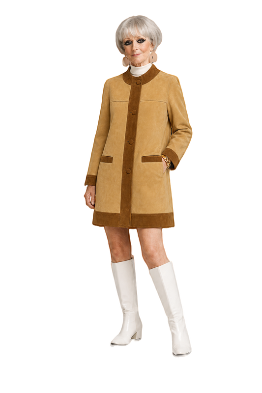 1960s Beige Cotton Jacket - Model
