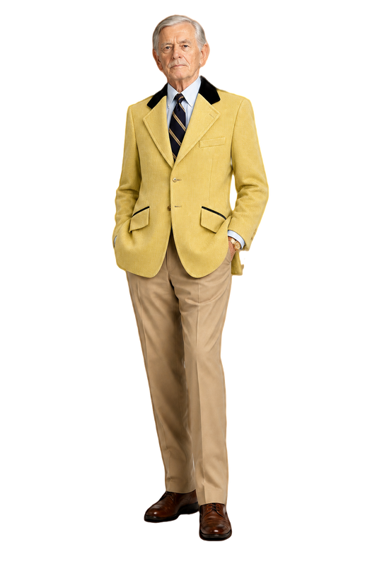 1970s Yellow Wool Blend Blazer - Model