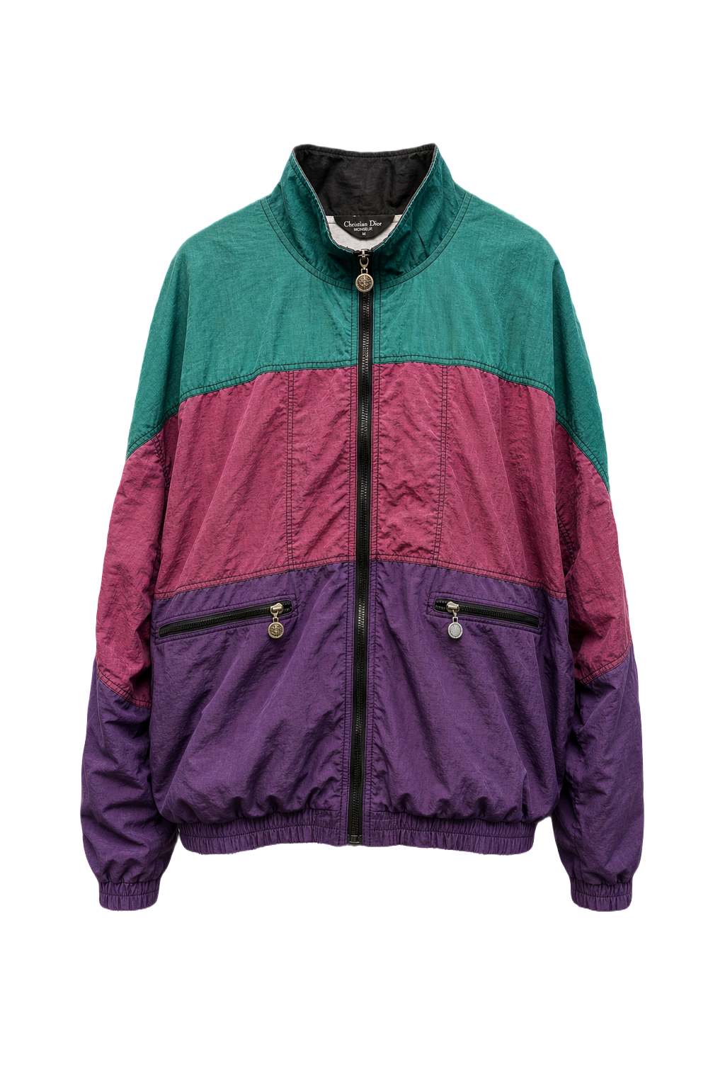 1980s Green Nylon Jacket - Front View
