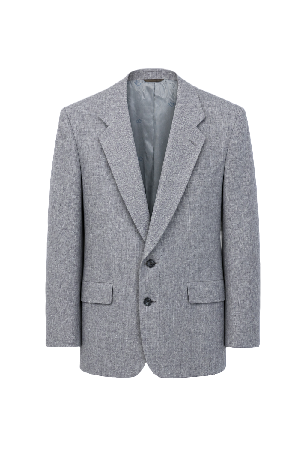 1980s Grey Wool Blazer - Front View
