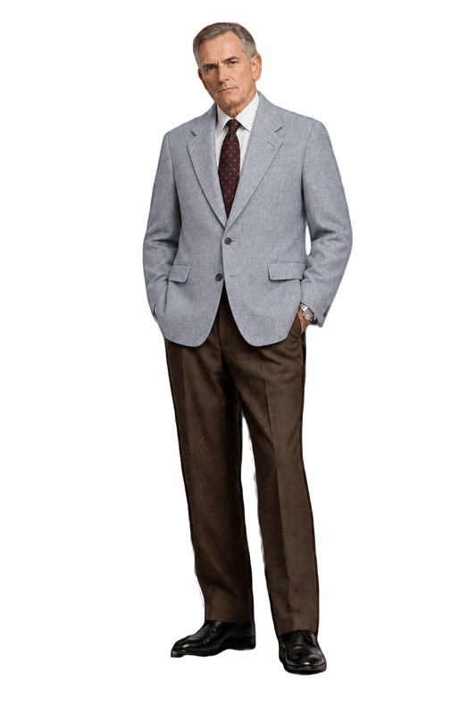 1980s Grey Wool Blazer - Model