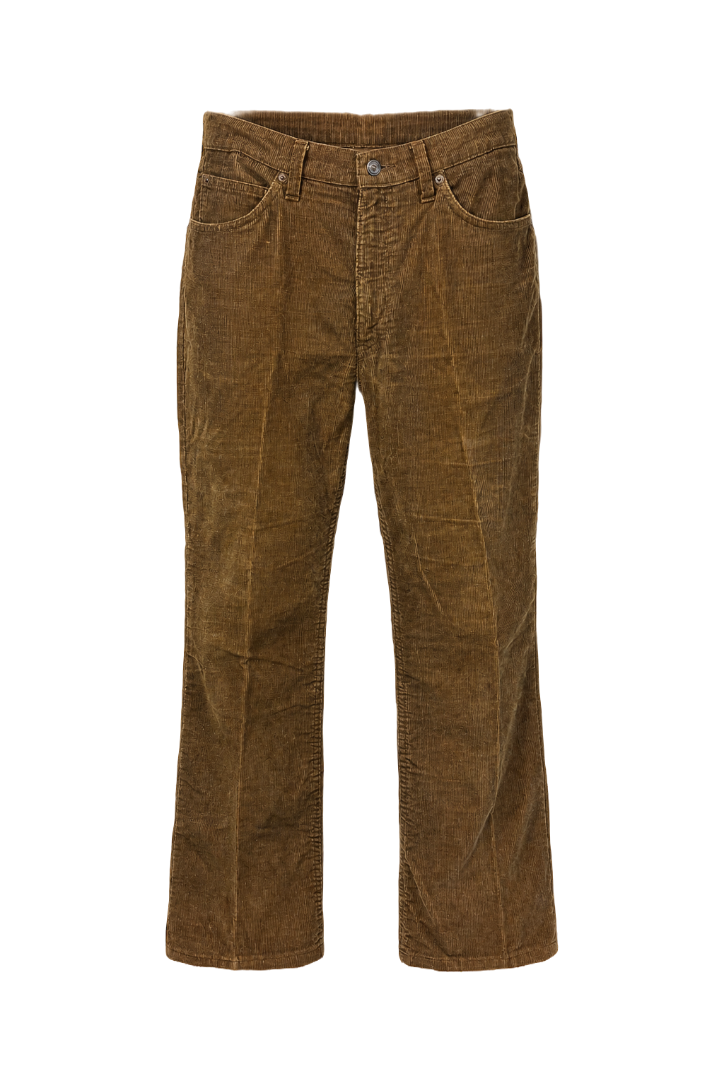 1970s Brown Corduroy Pants - Front View