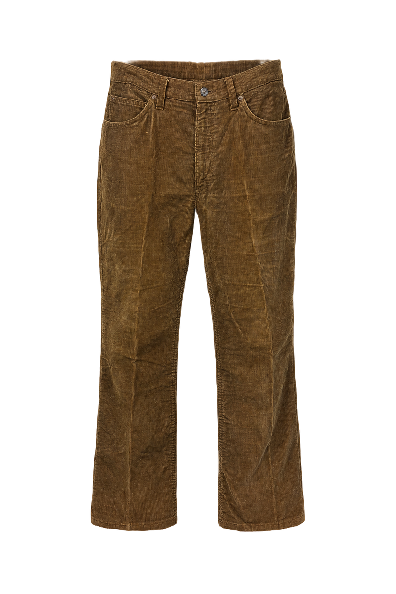 1970s Brown Corduroy Pants - Front View