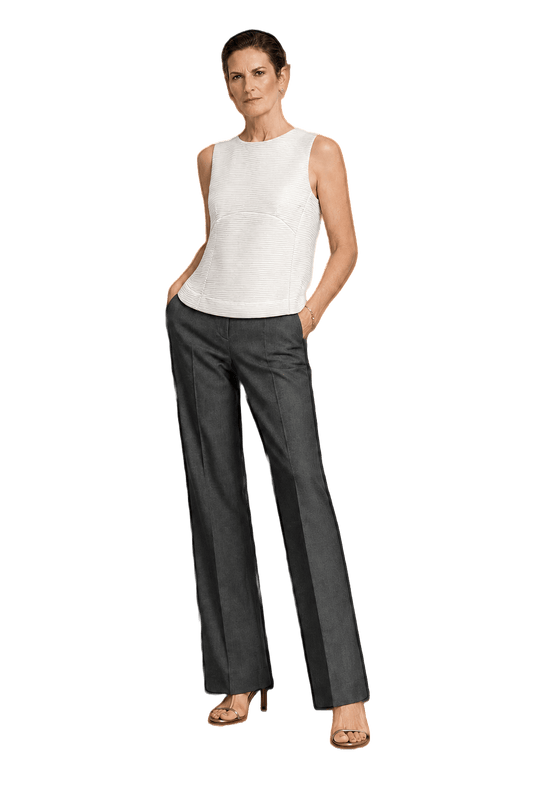 1990s Off-White Cotton Blend Sleeveless Top - Model