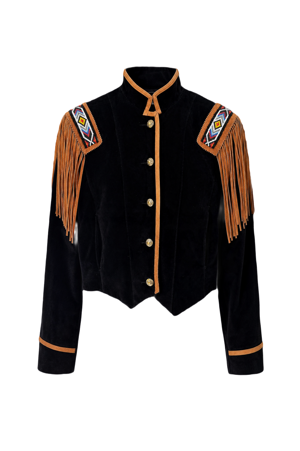 1970s Black Velvet Jacket - Front View
