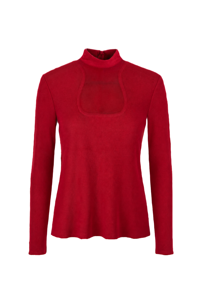 1990s Red Knit Sweater - Front View