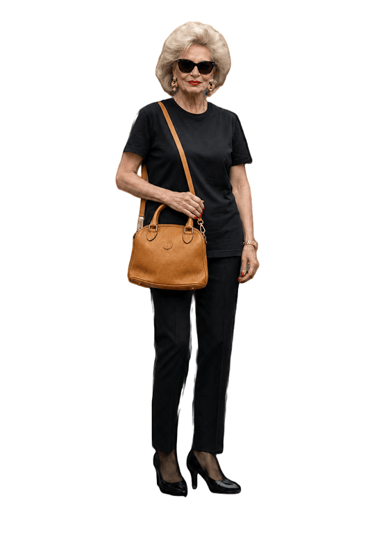 1980s Brown Leather Handbag - Model