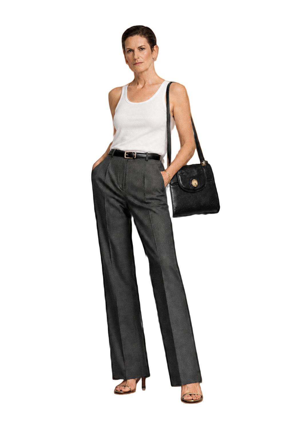 1990s Black Leather Bag - Model