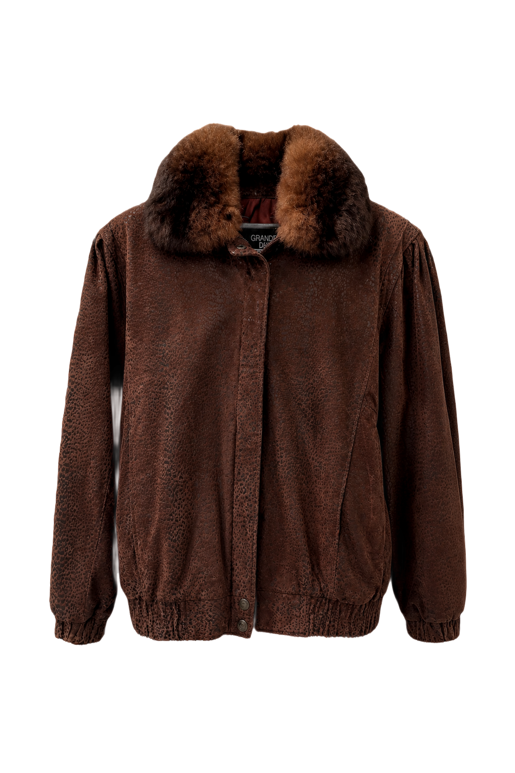 1990s Dark Brown Suede Jacket - Front View