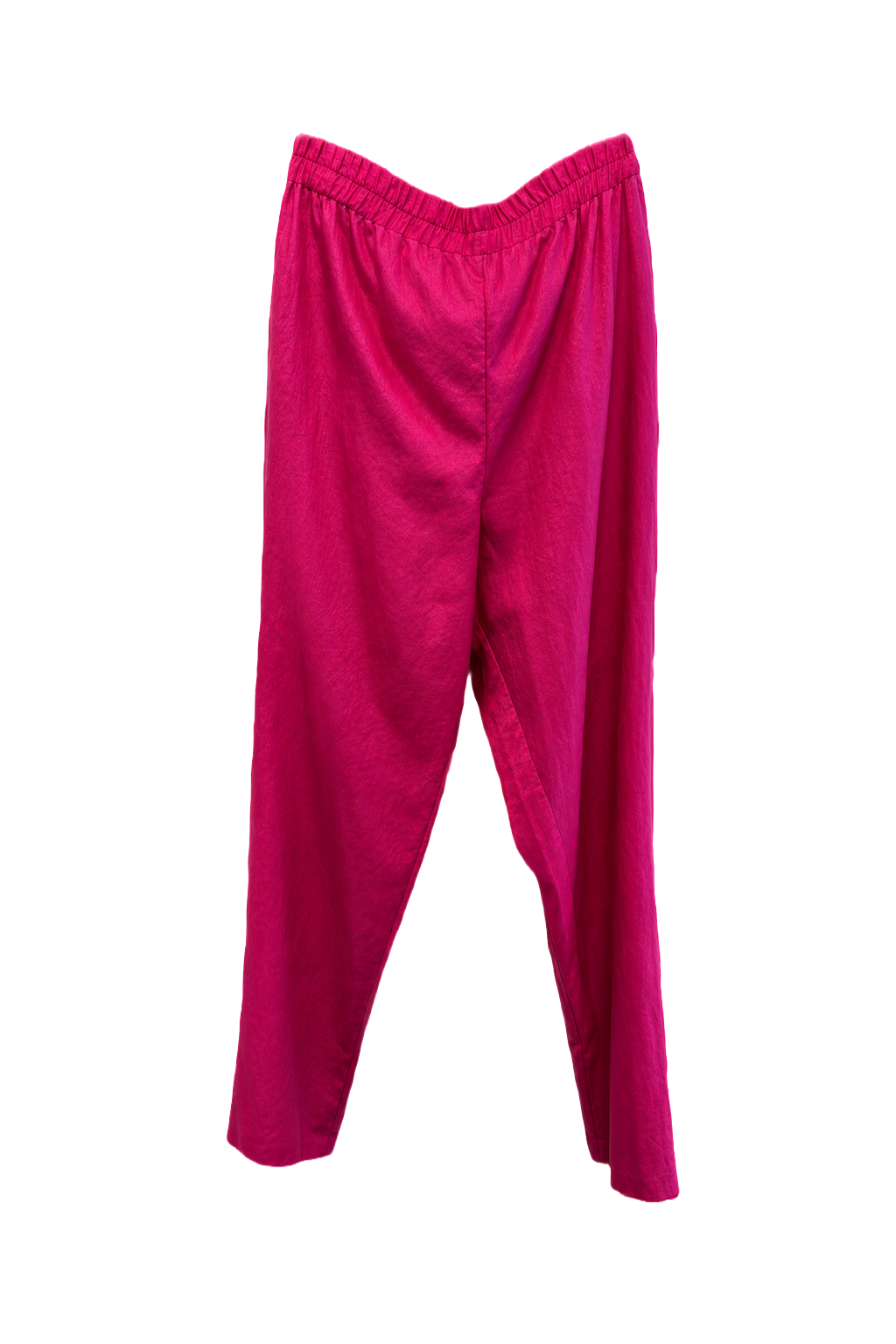 1980s Bright Pink Synthetic Pants - Front View
