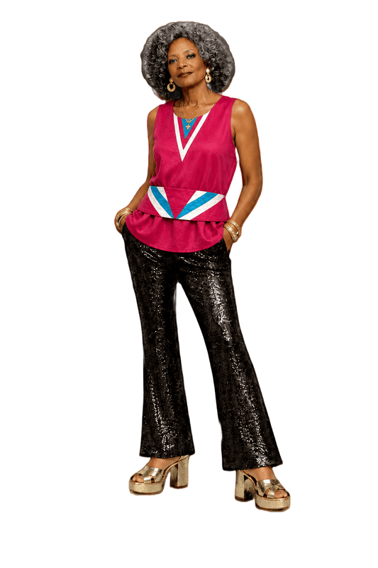 1980s Bright Pink Cotton Blend Tank Top - Model