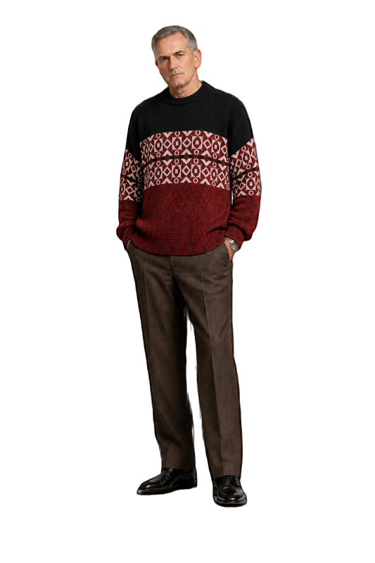 1990s Black Cotton Blend Sweater - Model