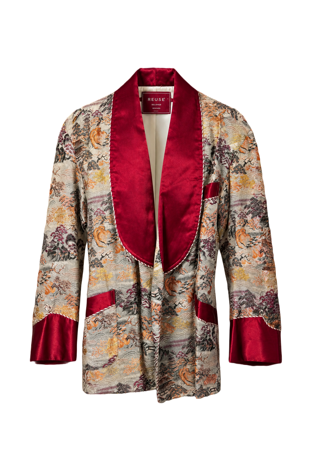 1920s Multicolor Jacquard Jacket - Front View