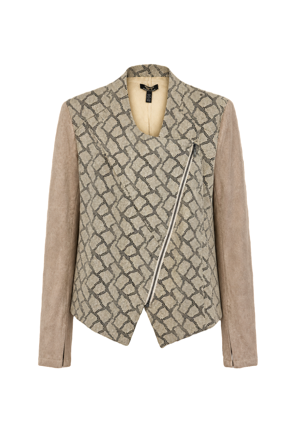 1980s Beige Cotton Blend Jacket - Front View