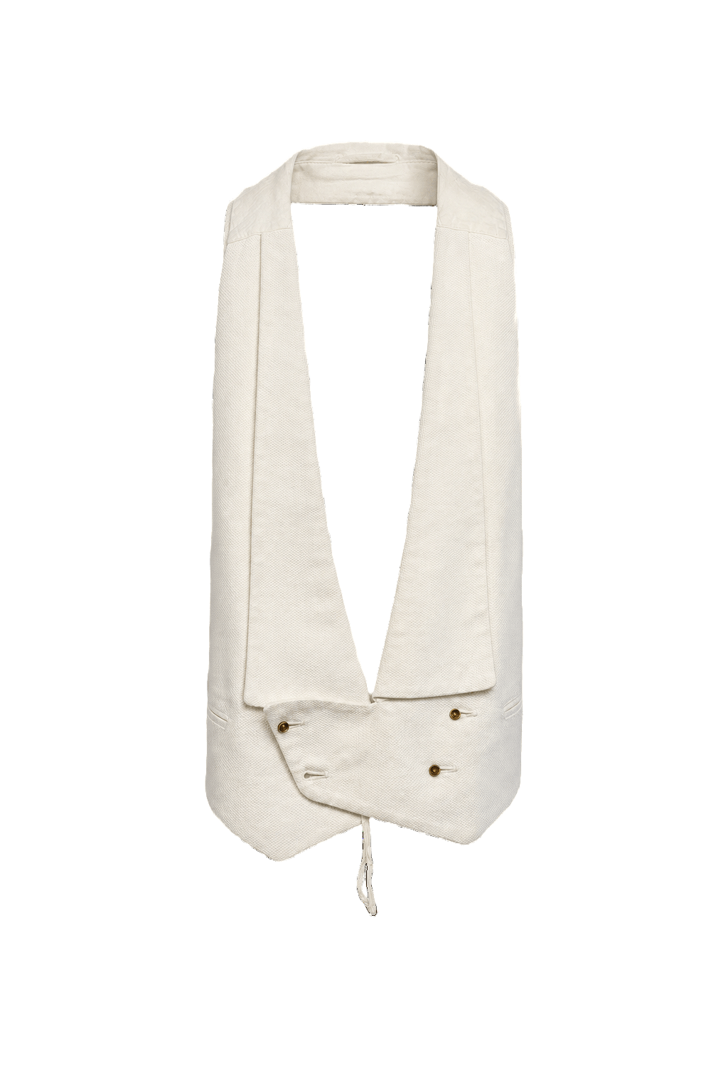 1970s White Cotton Vest - Front View