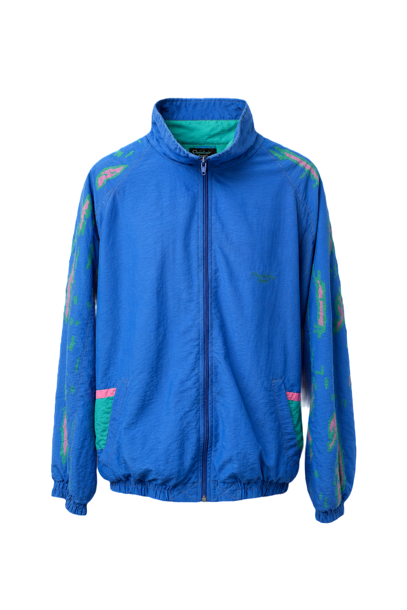 1990s Blue Cotton Blend Jacket - Front View