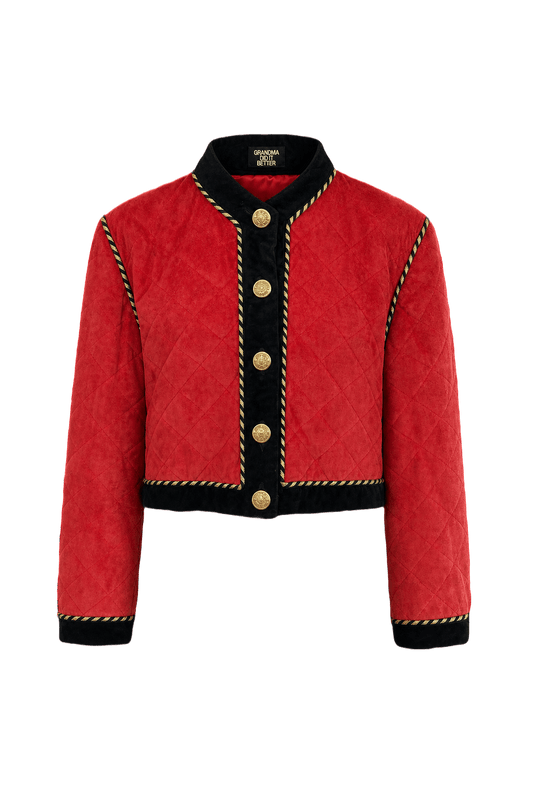 1970s Red Suede Jacket - Front View
