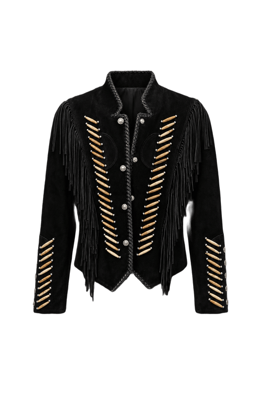 1970s Black Suede Jacket - Front View