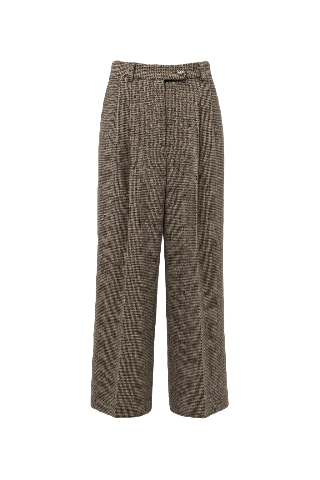 1980s Gray Wool Blend Trousers - Front View