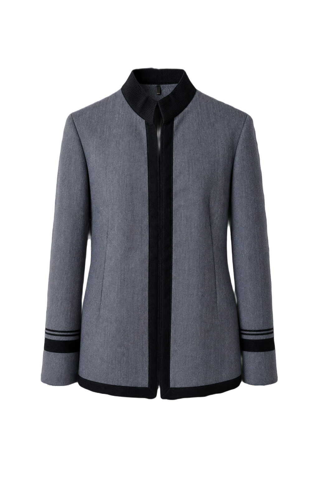 1940s Gray Wool Blend Jacket - Front View
