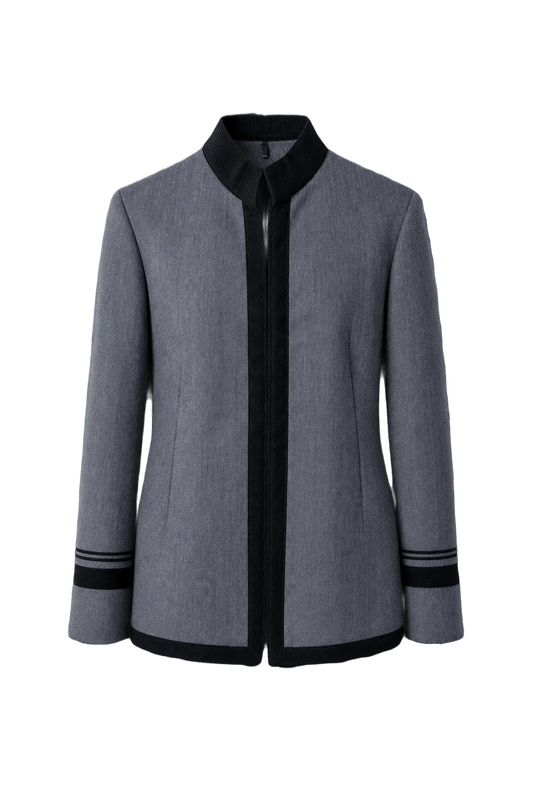 1940s Gray Wool Blend Jacket - Front View