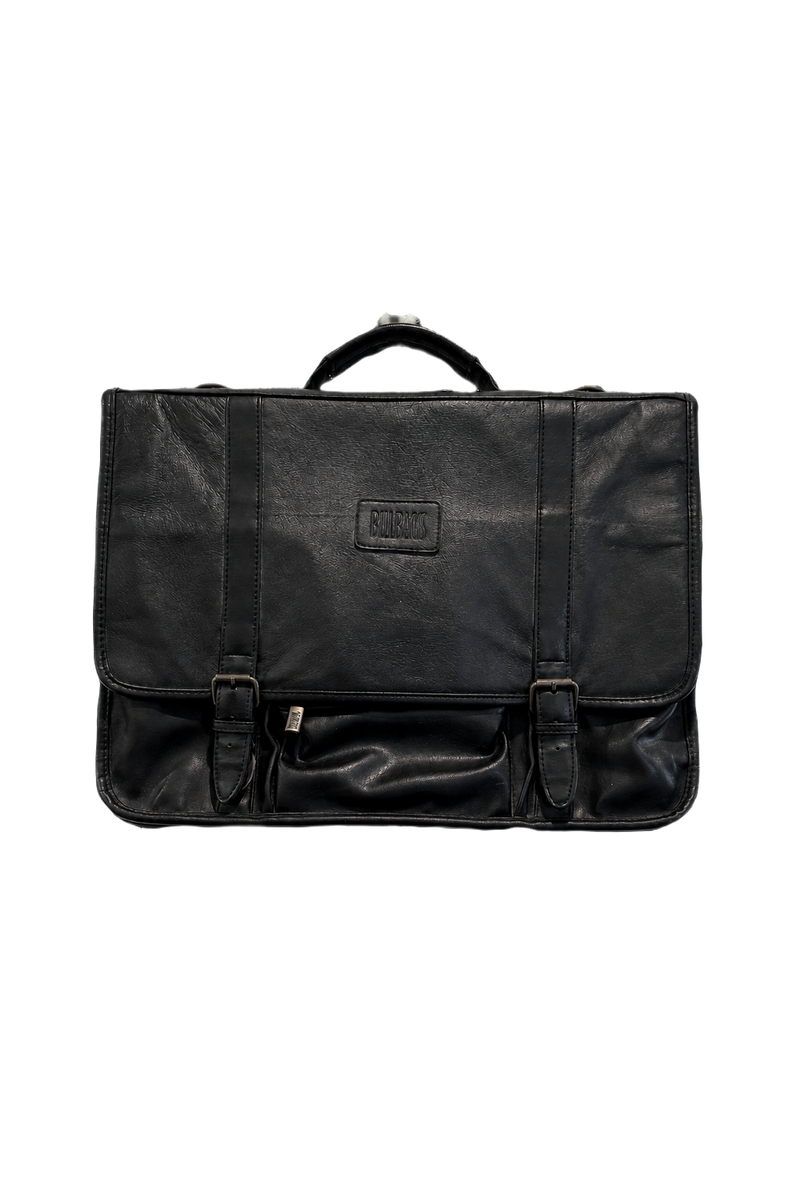 1990s Black Leather Bag - Front View