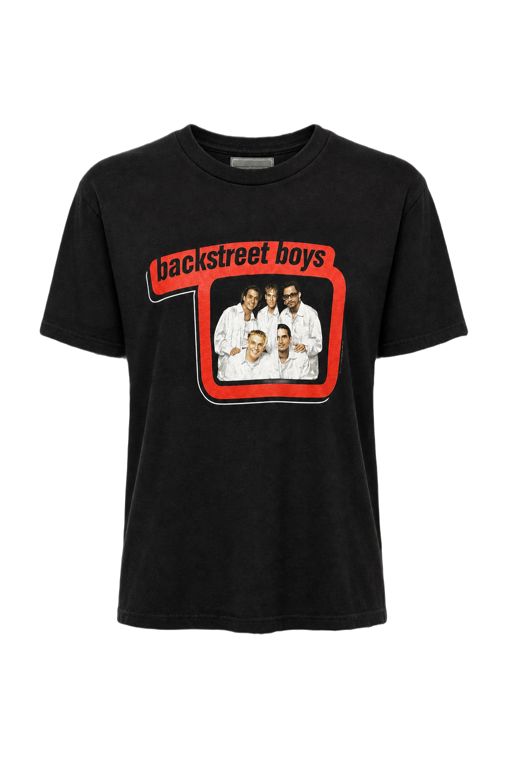 1990s Black Cotton T-Shirt - Front View