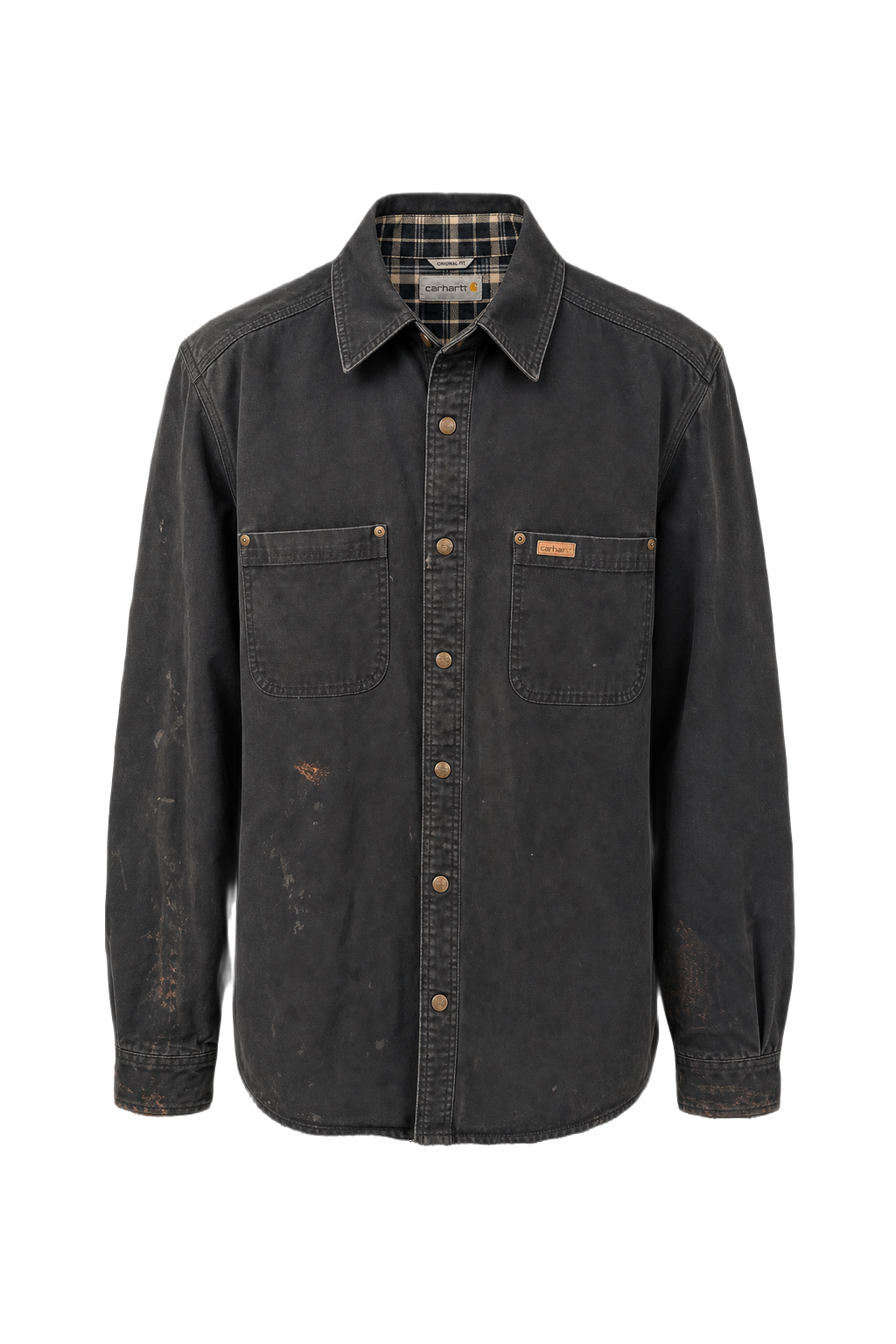 1990s Black Cotton Shirt - Front View