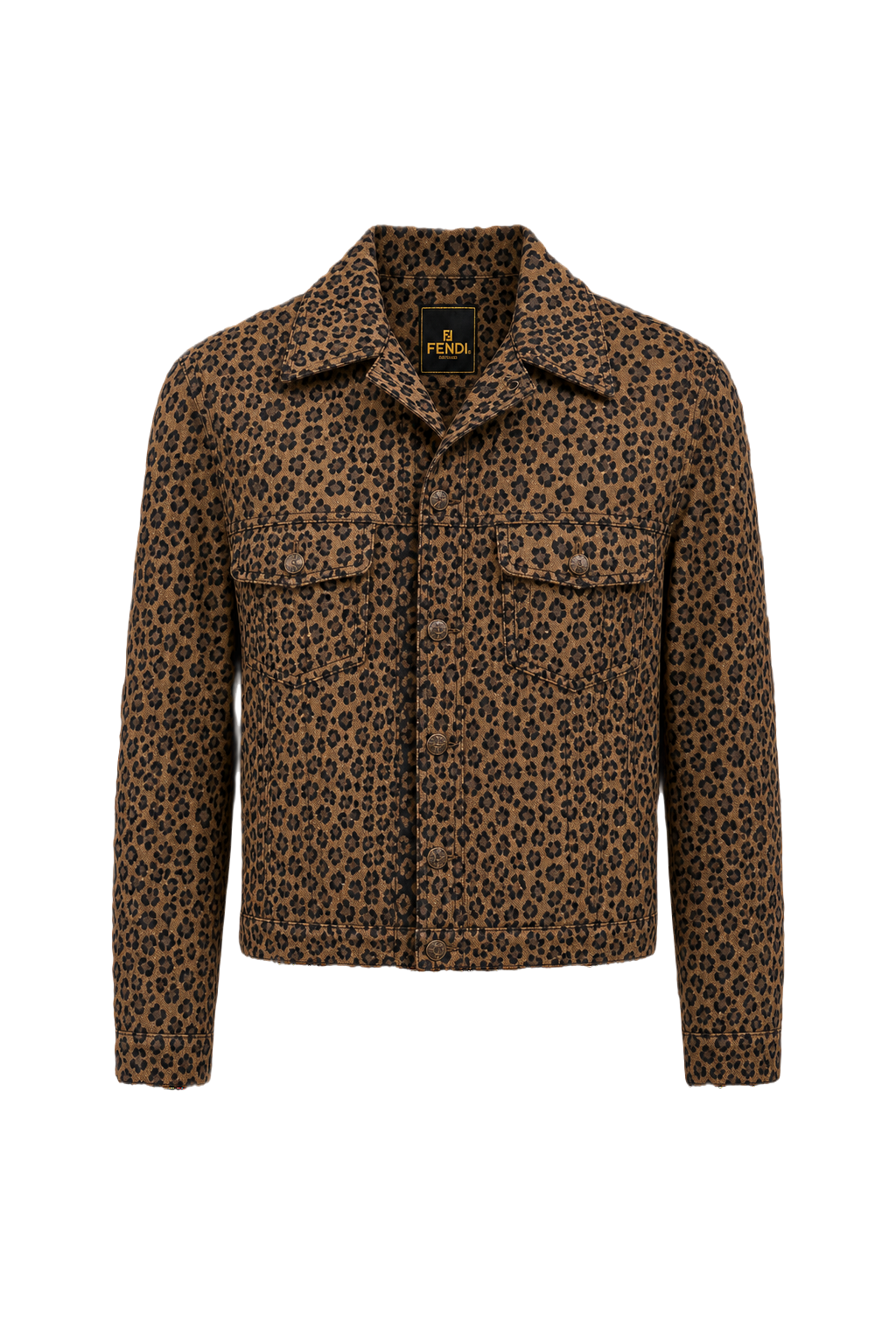 1990s Brown Cotton Jacket - Front View