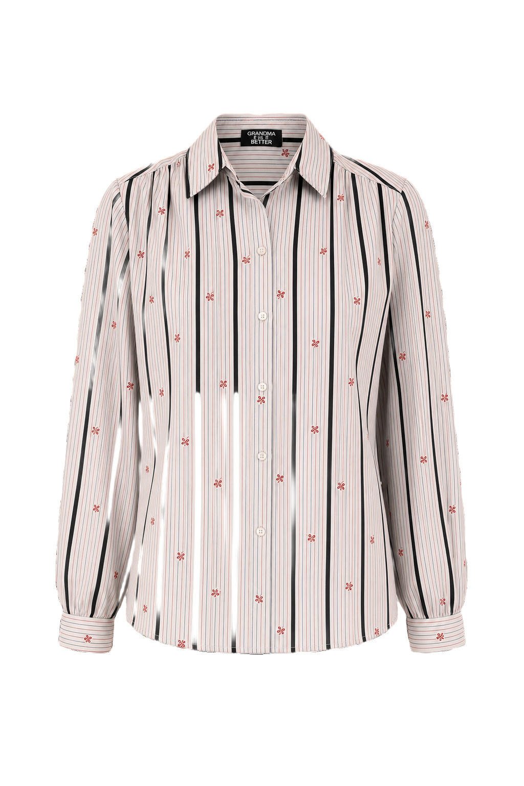 1980s White Synthetic Blend Blouse - Front View