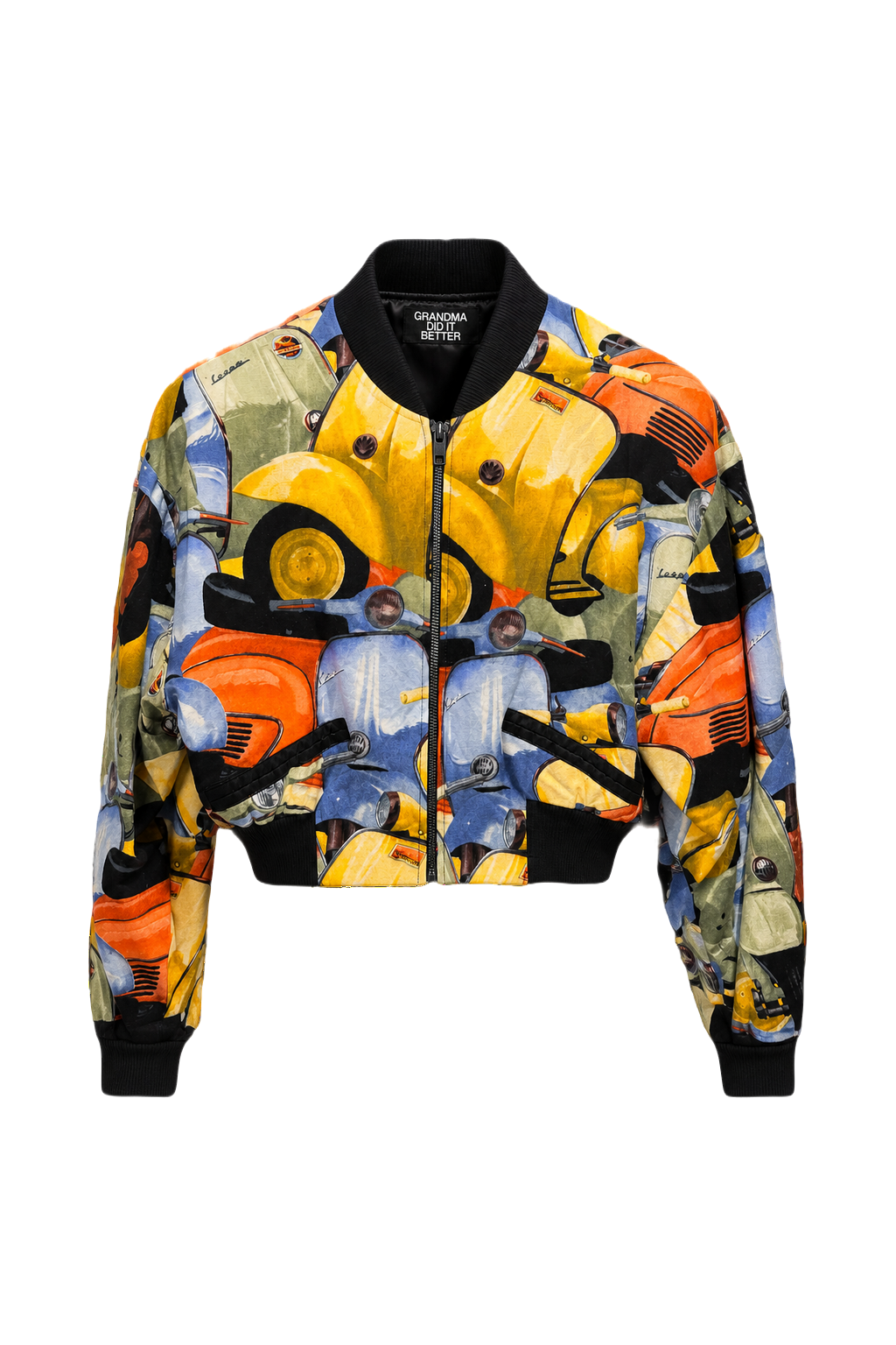 1980s Multicolor Synthetic Blend Jacket - Front View
