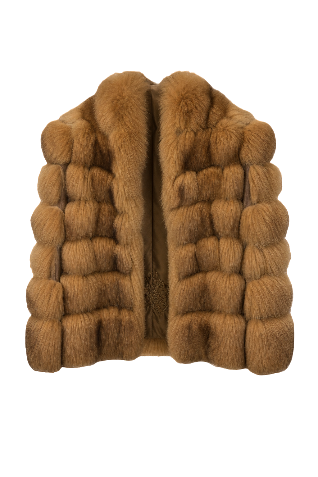 1990s Brown Fur Coat - Front View
