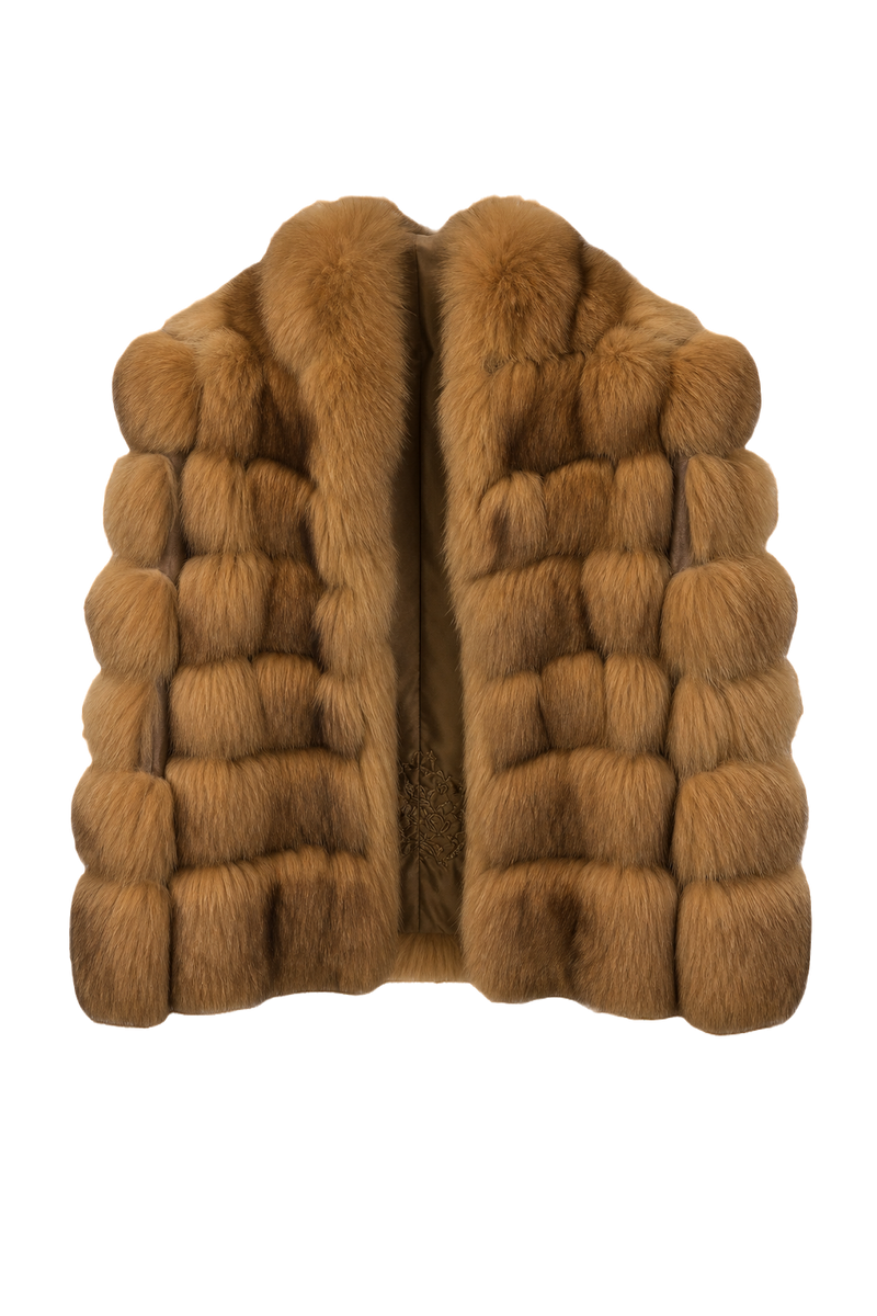 1990s Brown Fur Coat - Front View