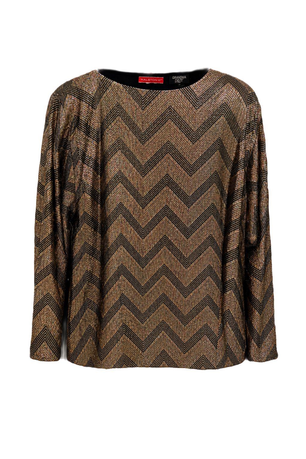 1980s Gold Metallic Blend Blouse - Front View