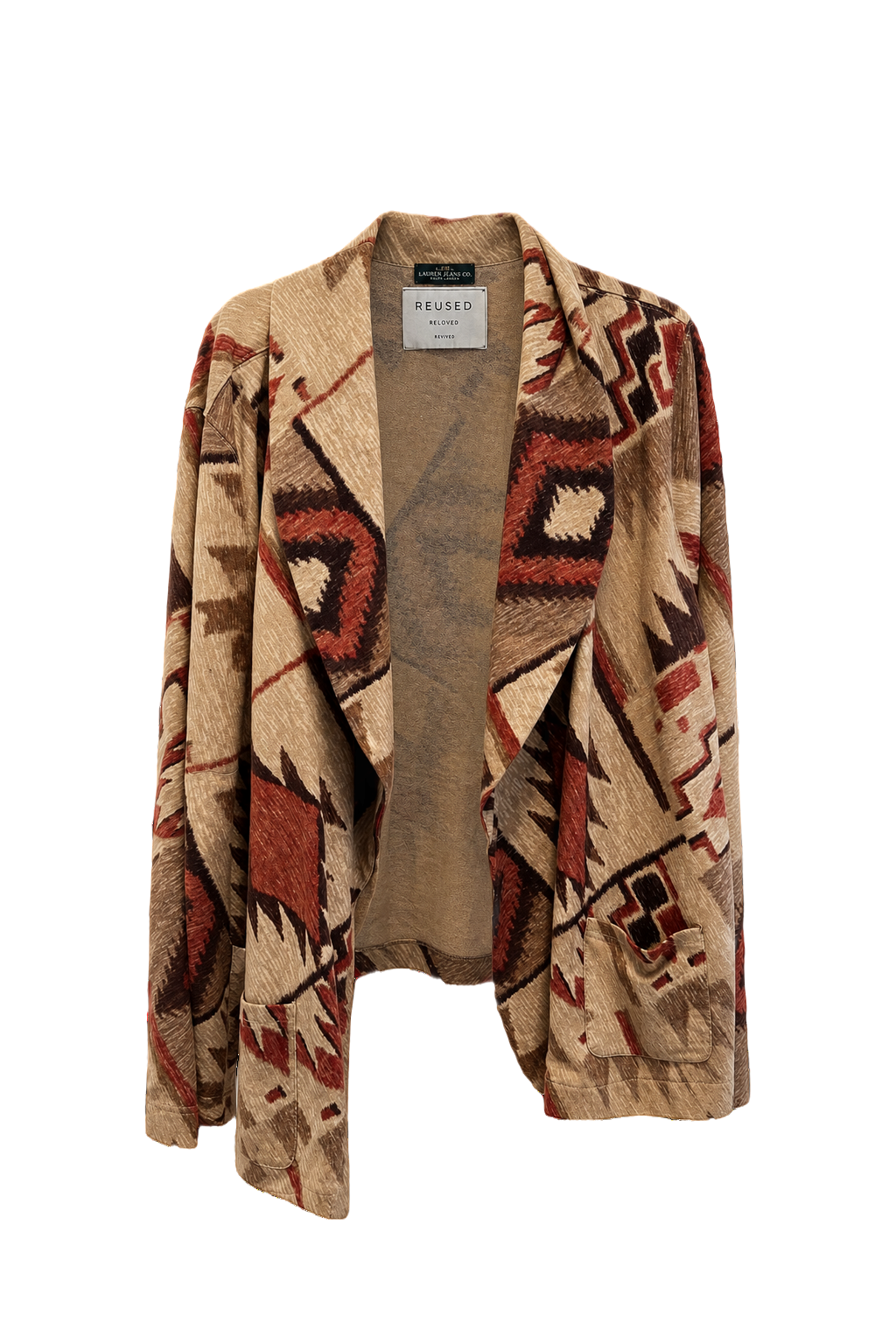 1970s Beige Cotton Jacket - Front View