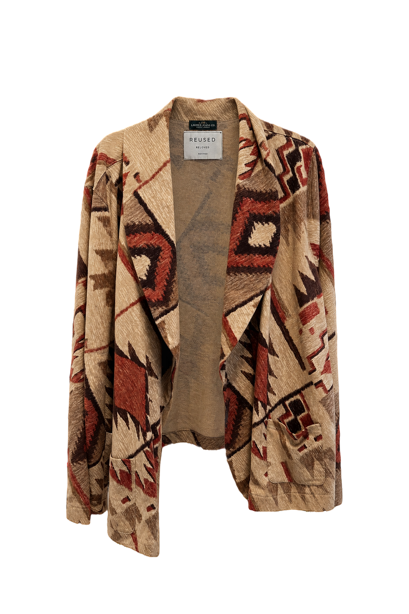 1970s Beige Cotton Jacket - Front View