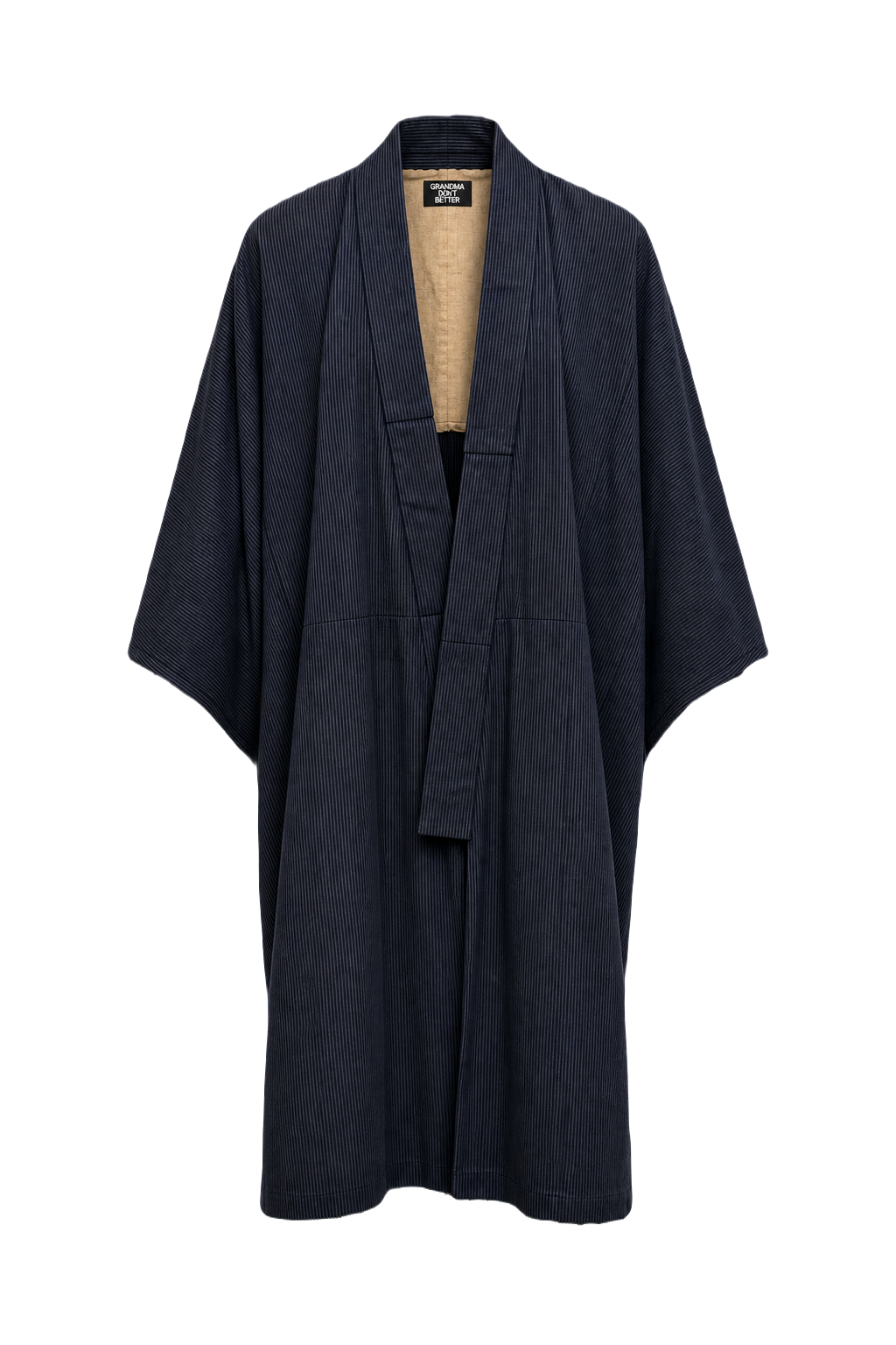 1930s Indigo Cotton Kimono - Front View