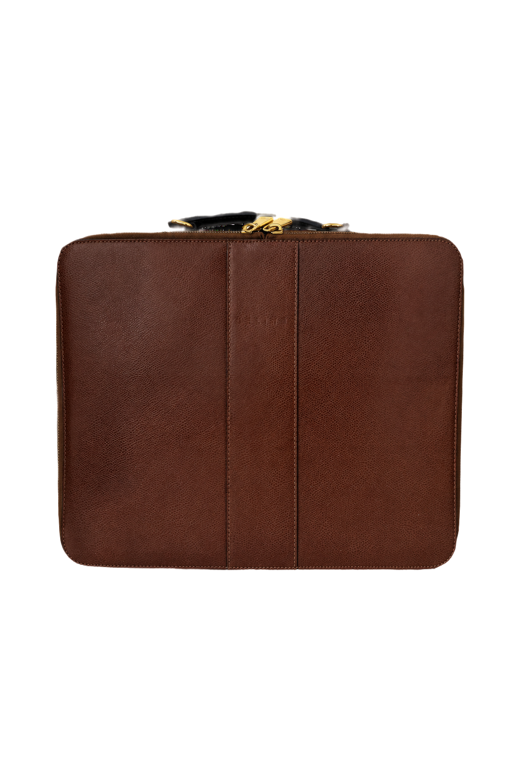 1980s Dark Brown Leather Bag - Front View