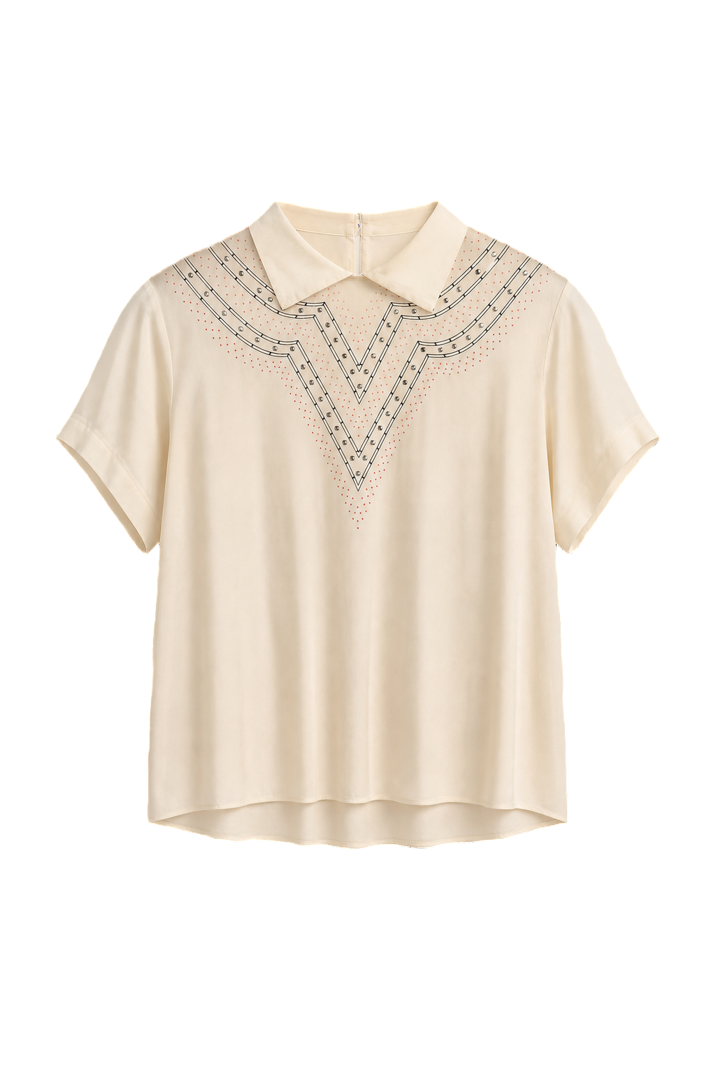 1930s Cream Silk Blouse - Front View