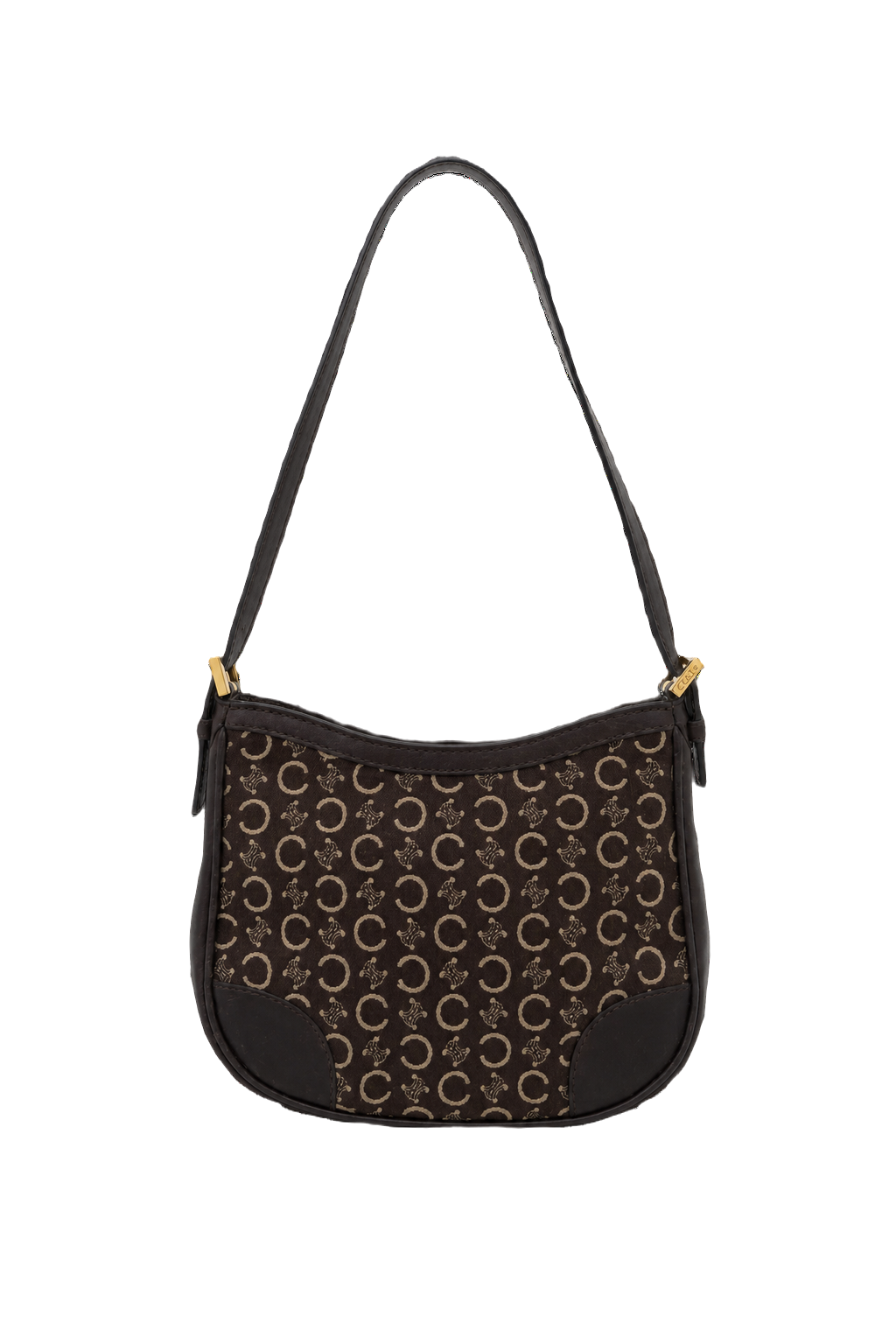 1980s Brown Synthetic Bag - Front View