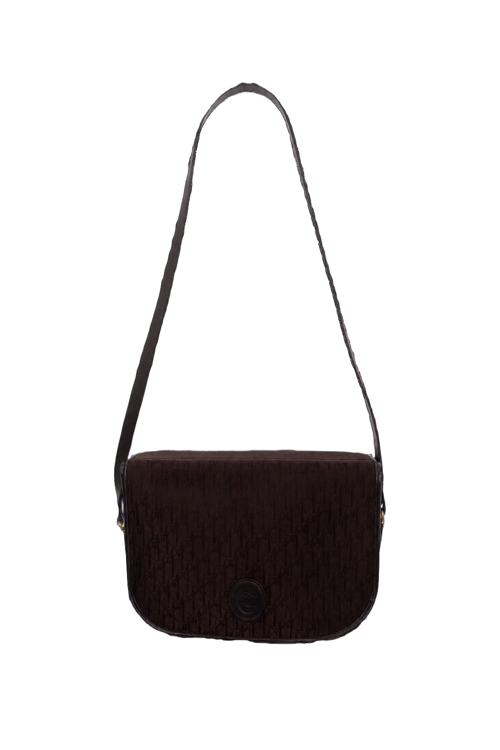 1990s Dark Brown Leather Bag - Front View