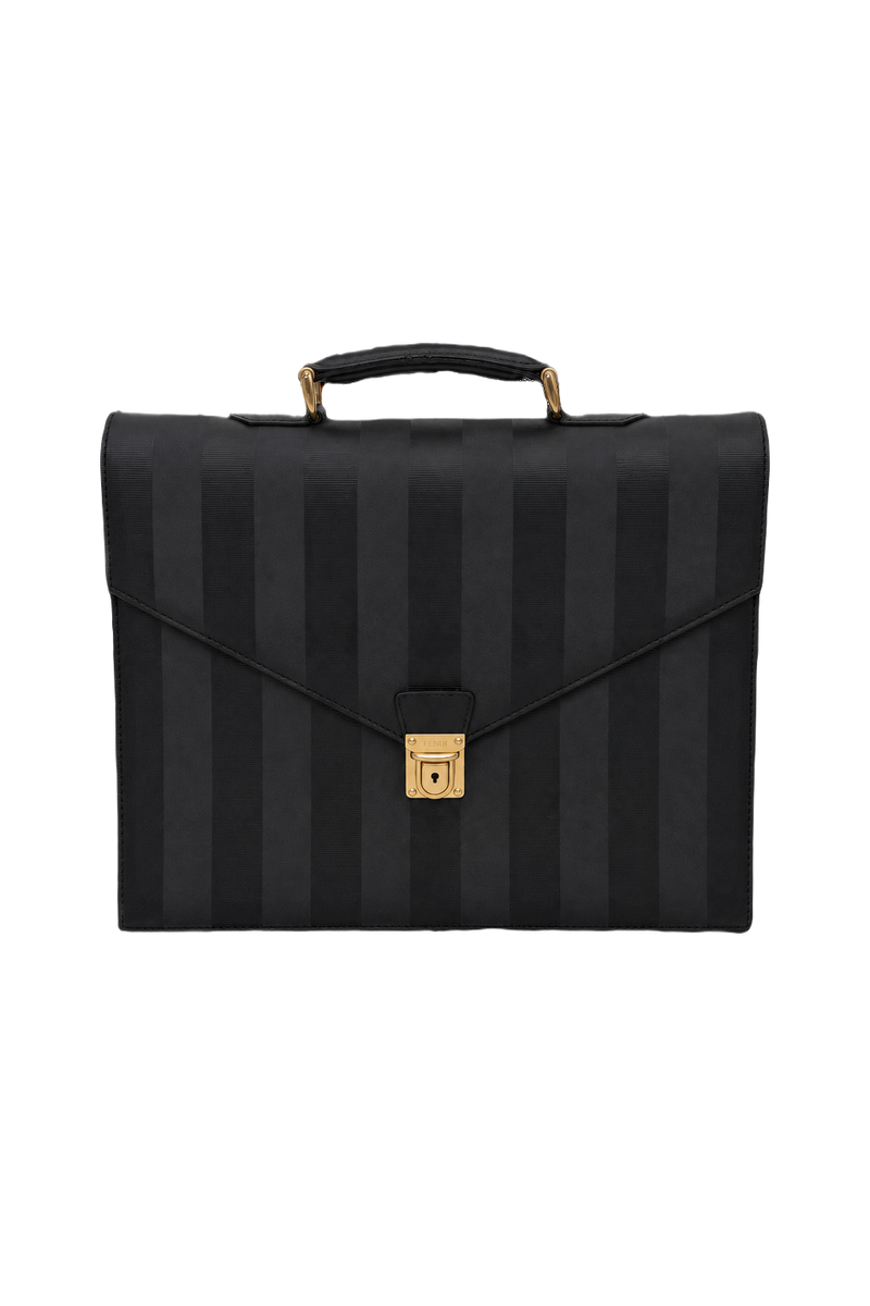 1990s Black Leather Bag - Front View